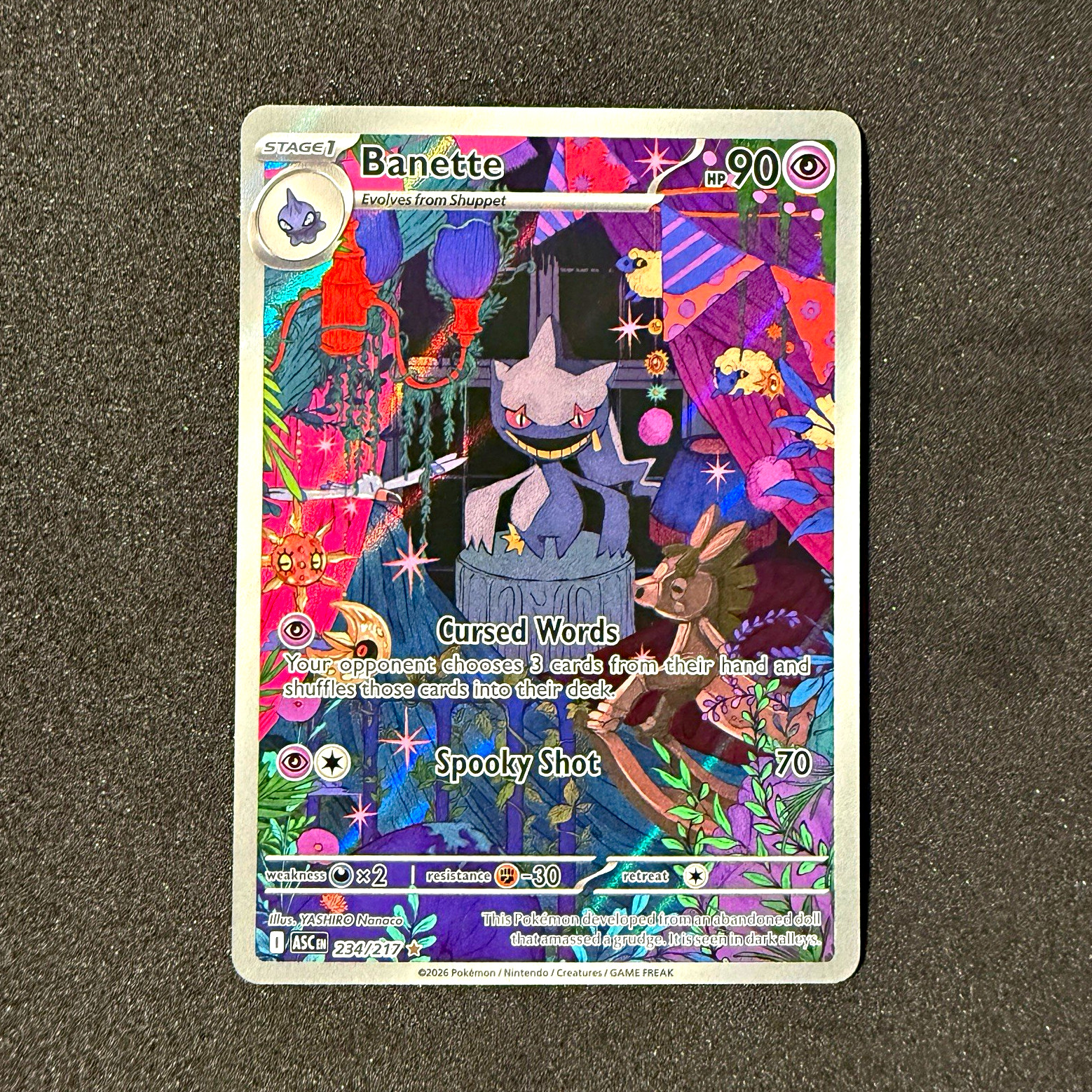 Nintendo Banette 234/217 Stellar Crown Holo Illustration Rare English HP90