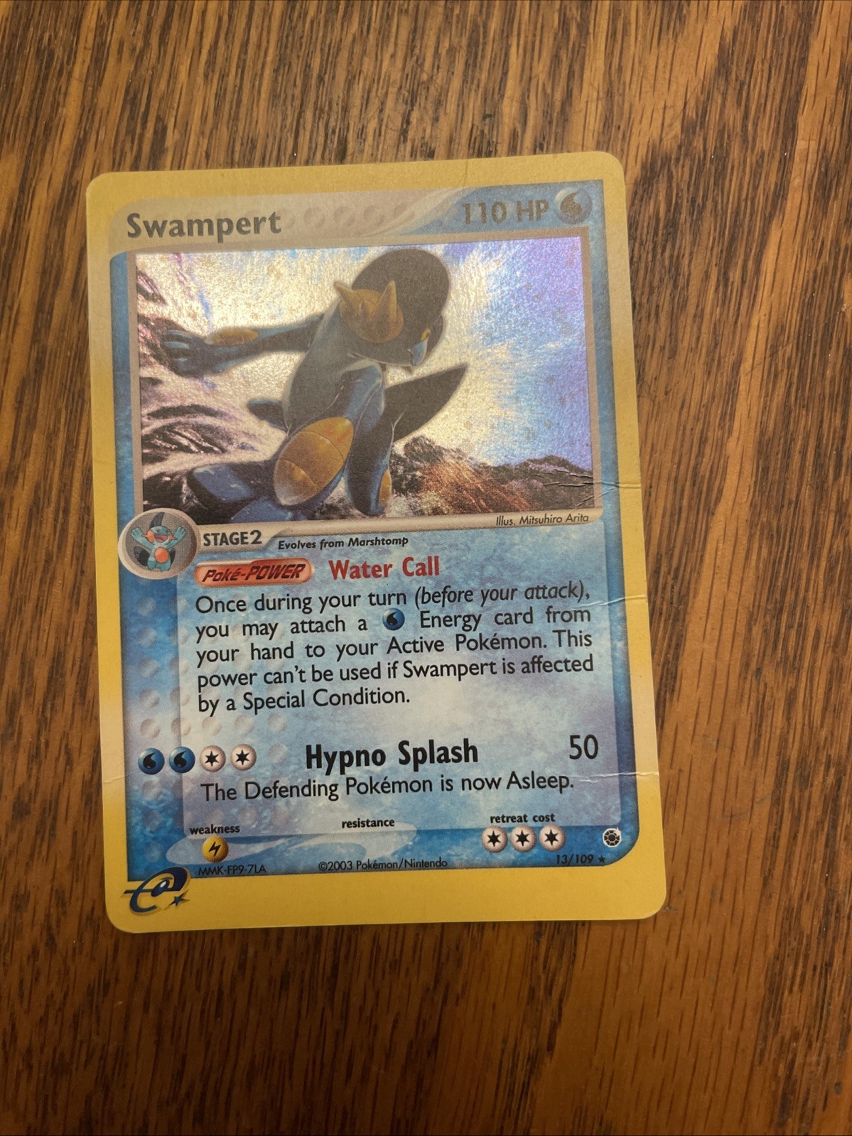 Swampert 13/109 Reverse Holo Ruby & Sapphire 110 HP Holo Rare Pokémon TCG
