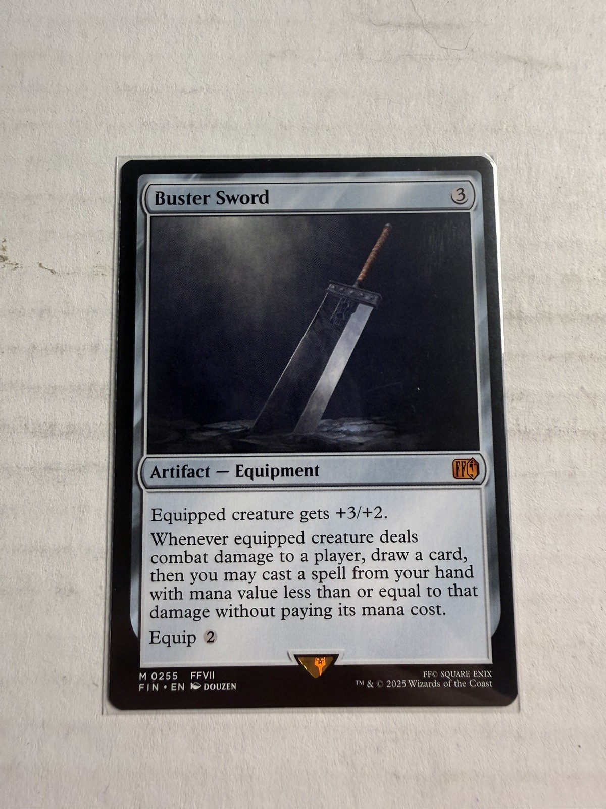Magic the Gathering Buster Sword Artifact Equipment Colorless 0255 FF WoTC