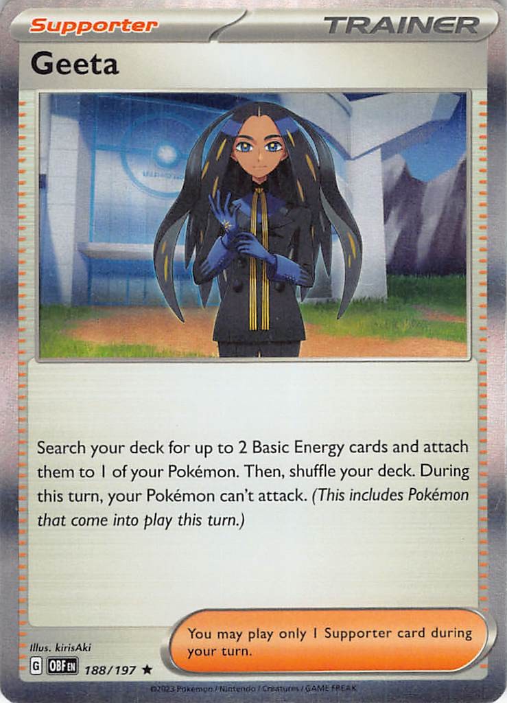 Geeta Holo Rare SV03: Obsidian Flames 188/197 LP
