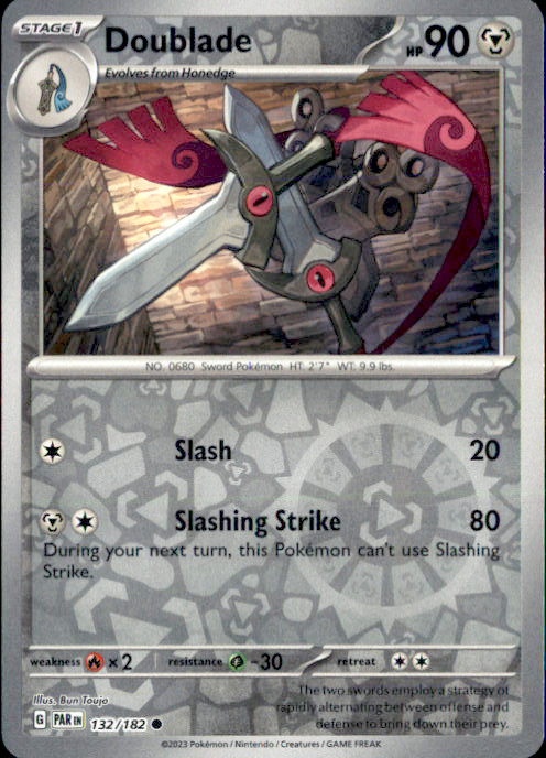 Doublade Reverse Holo Common SV04: Paradox Rift 132/182 NM Bun Toujo 2023