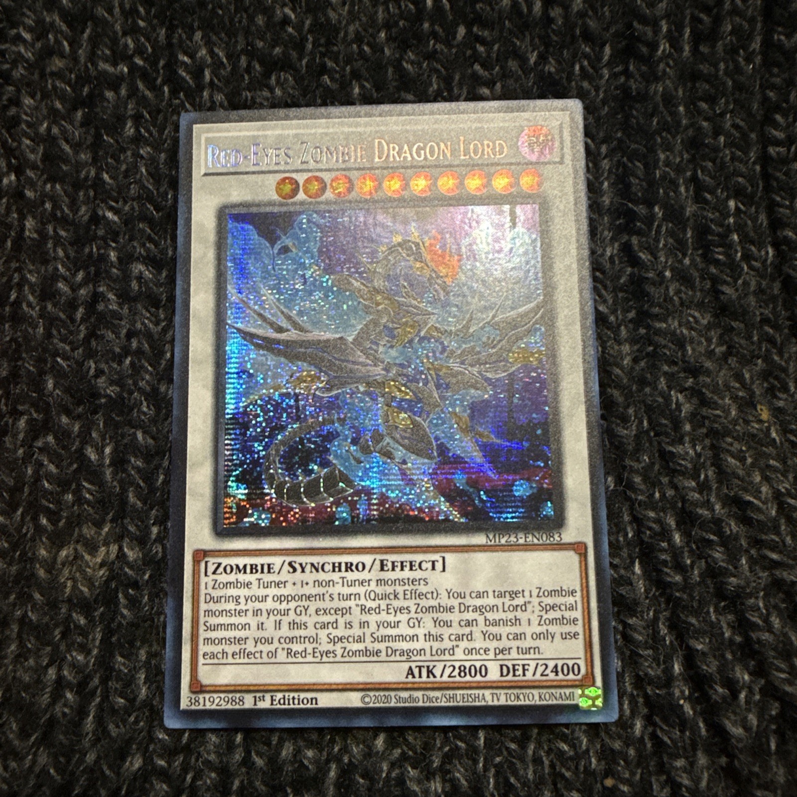 Red-Eyes Zombie Dragon Lord – Prismatic Secret Rare – MP23-EN083 NM