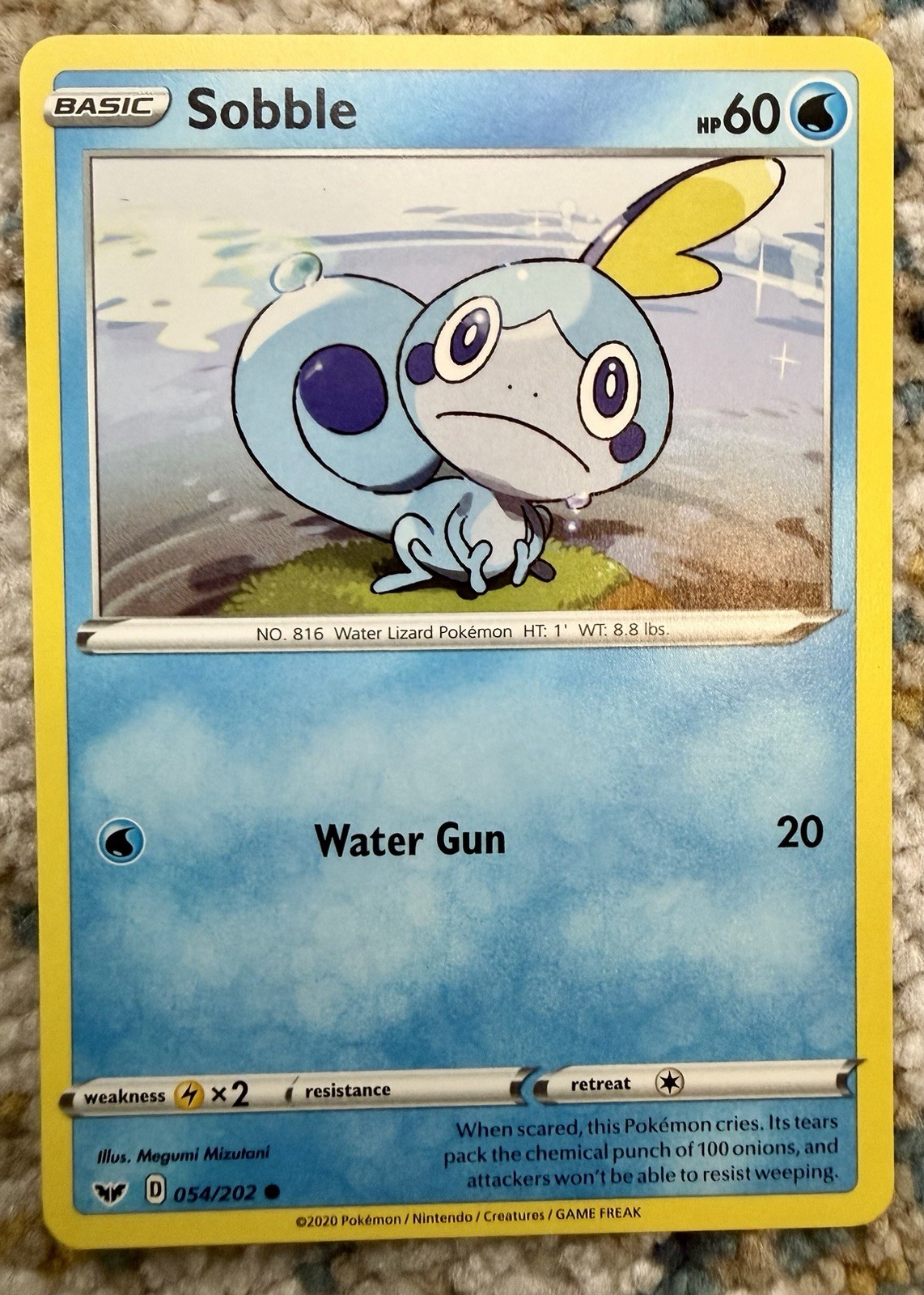 Sobble 054/202 Swsh01: Sword & Shield Regular Common NM
