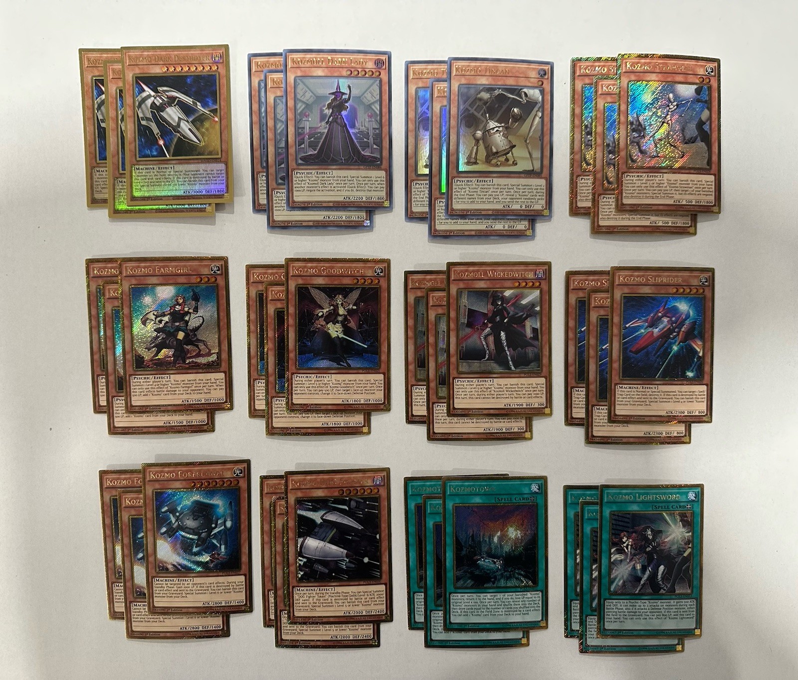 YUGIOH 36x KOZMO DECK DARK DESTROYER- DARK LADY- TINCAN- GOODWITCH- NM