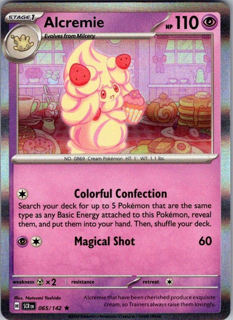 Alcremie Holo Rare SV07: Stellar Crown 065/142 NM Natsumi Yoshida