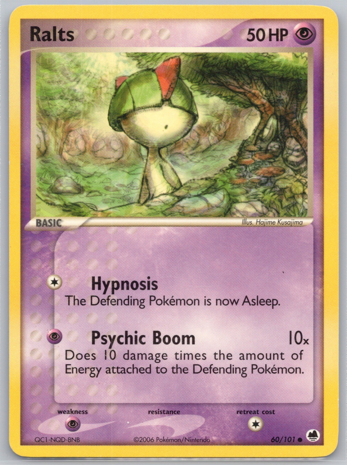 Ralts 60/101 Common Dragon Frontiers Hajime Kusajima NM