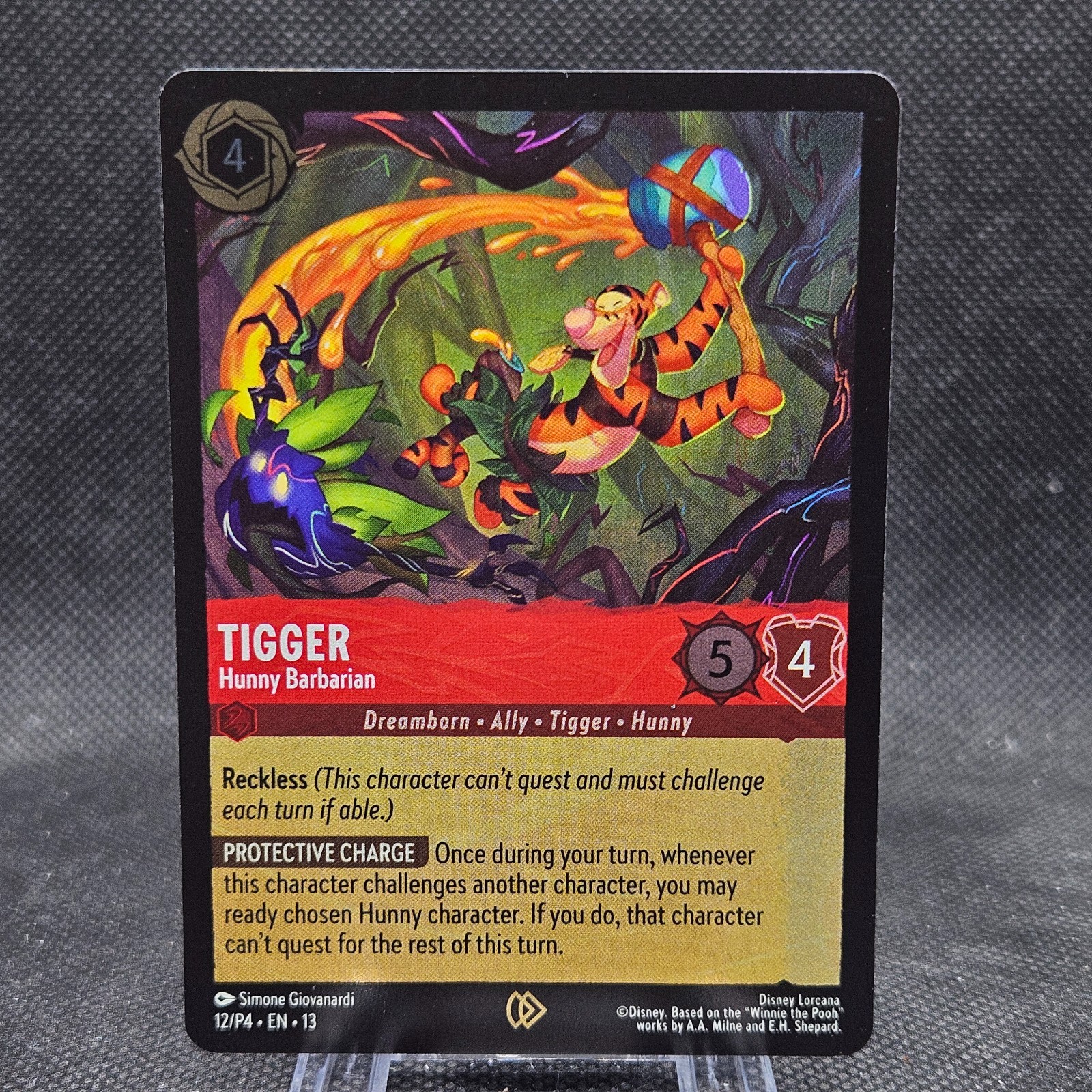 Tigger Hunny Barbarian Disney Lorcana Foil Promo 12/P4 Attack on the Vine