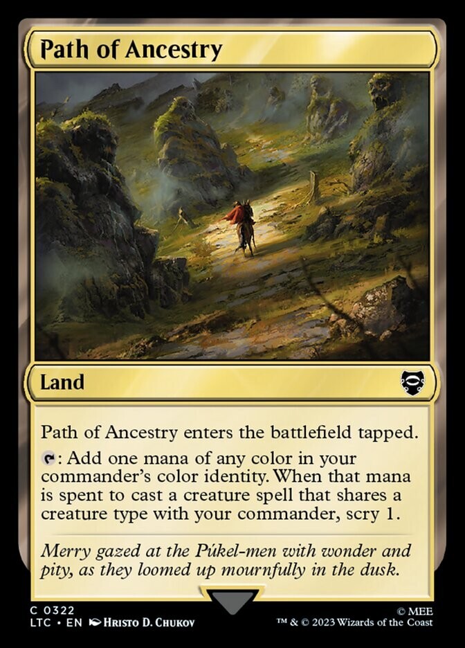 Path of Ancestry 0322 Non Foil Common LOTR Commander MTG Near Mint