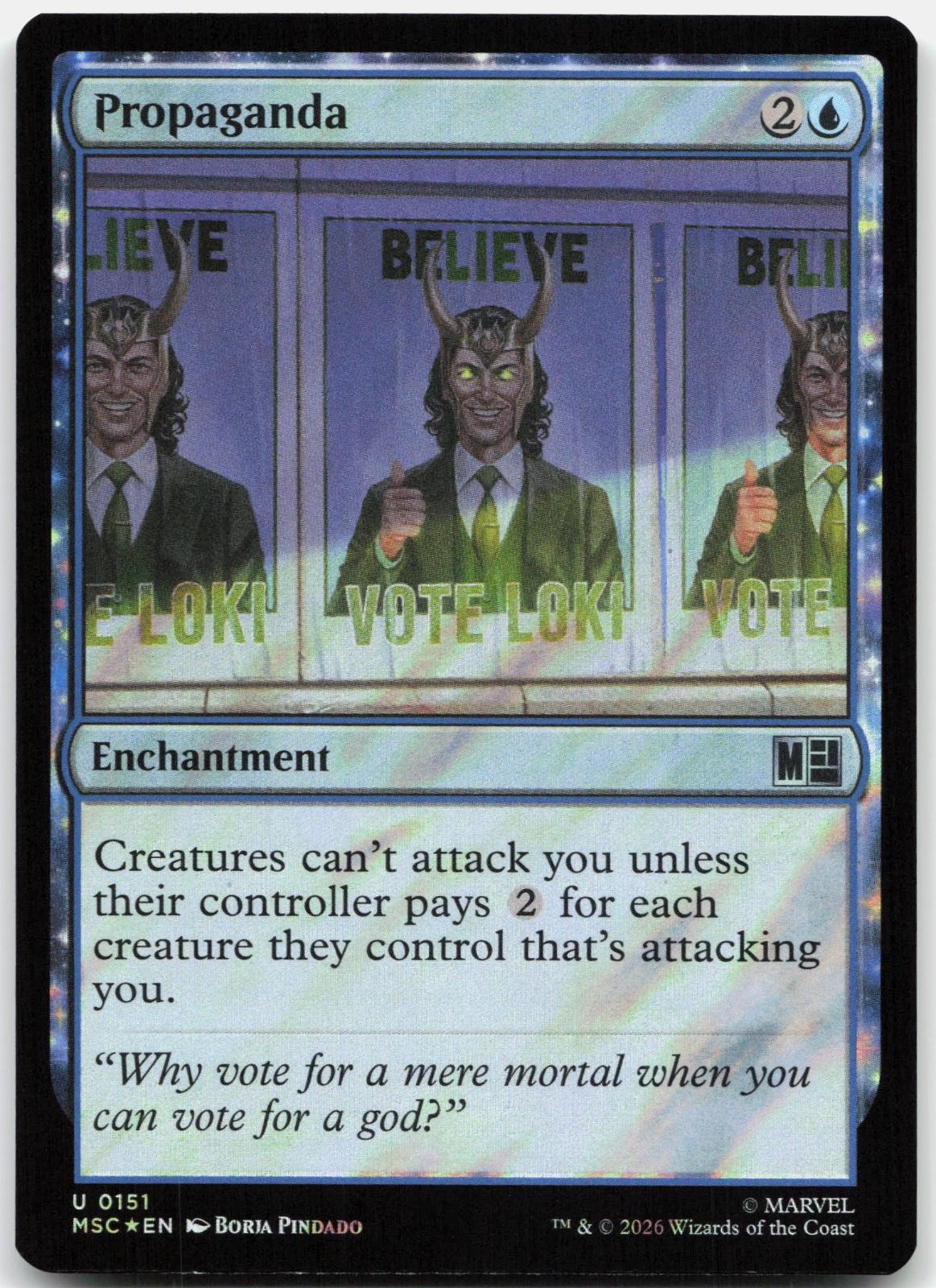 Propaganda (Surge Foil) 151 – NM – Commander: Marvel Super Heroes