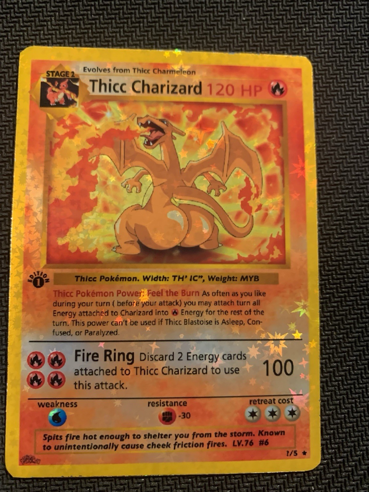 Thicc Charizard (Alternative Custom Art ) Holografic Card