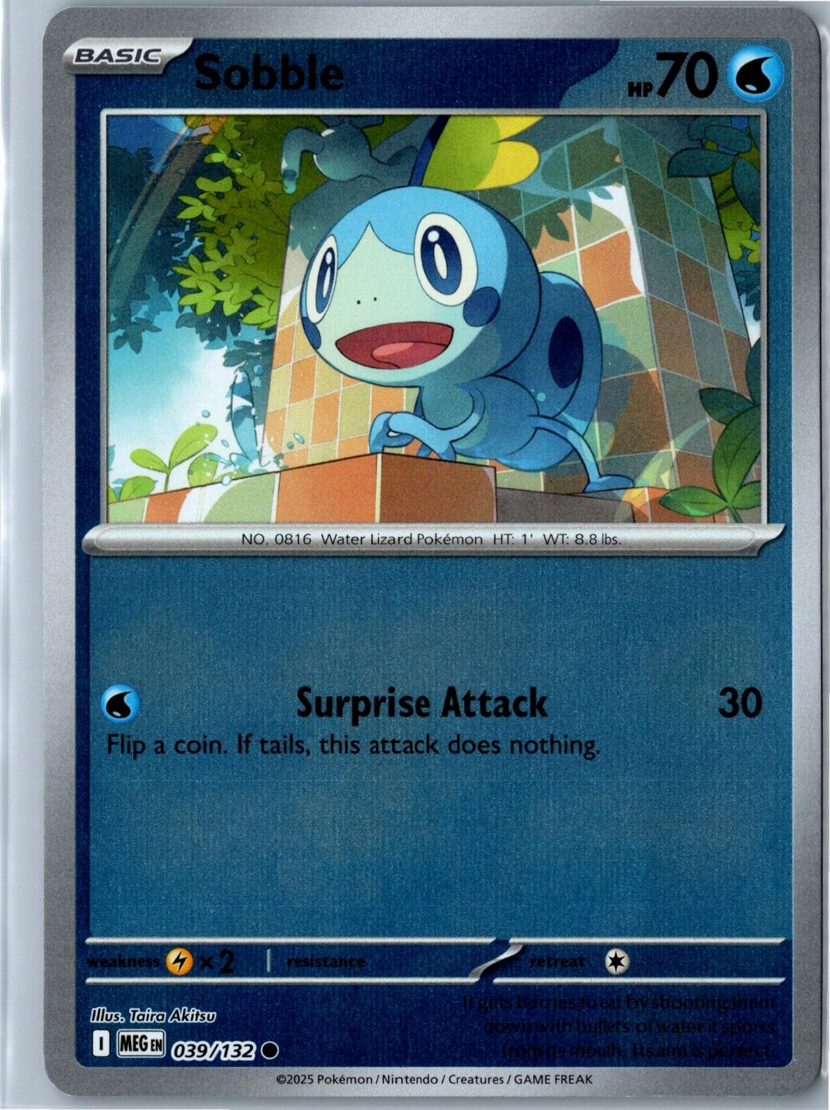 Sobble – 039/132 – Mega Evolution – Common Reverse Holo – Near Mint
