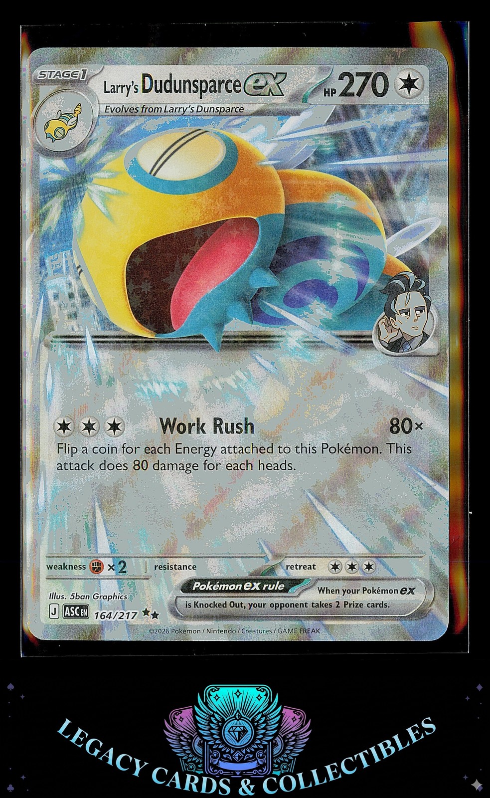 ME: Ascended Heroes #164/217 Larry’s Dudunsparce ex
