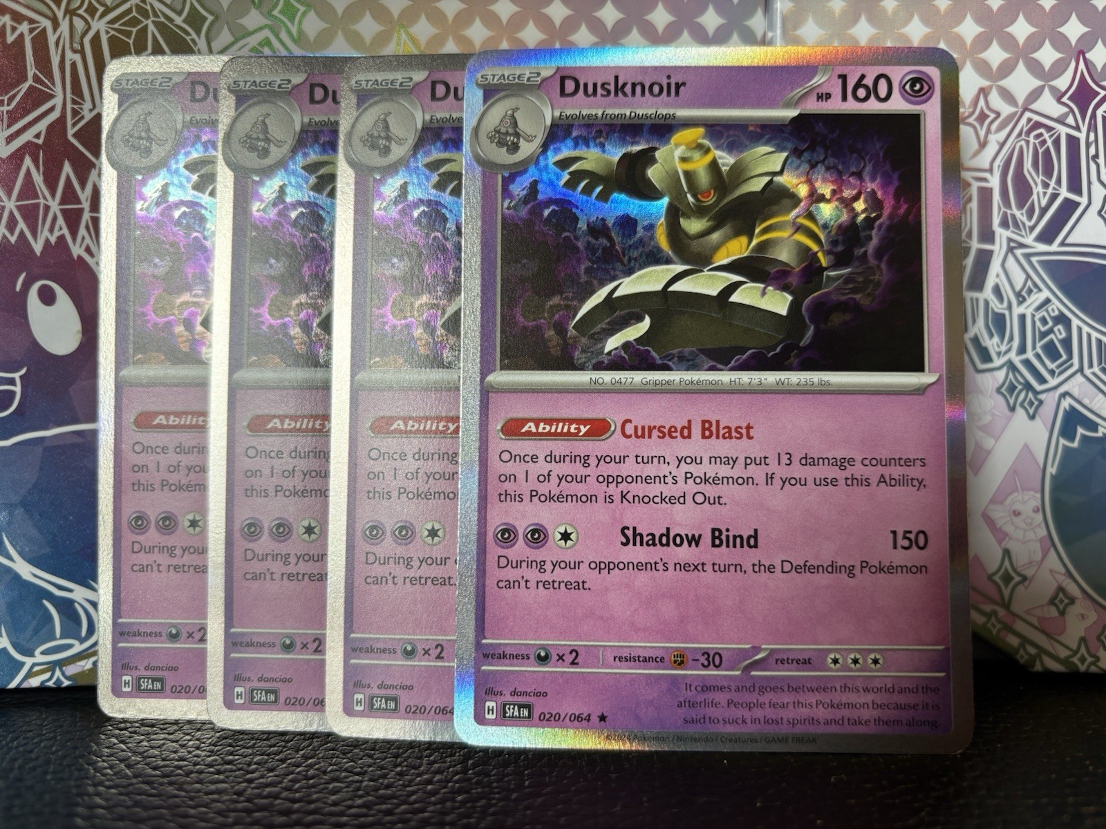4x Dusknoir (Playset) 020/064 – NM Condition – Holo