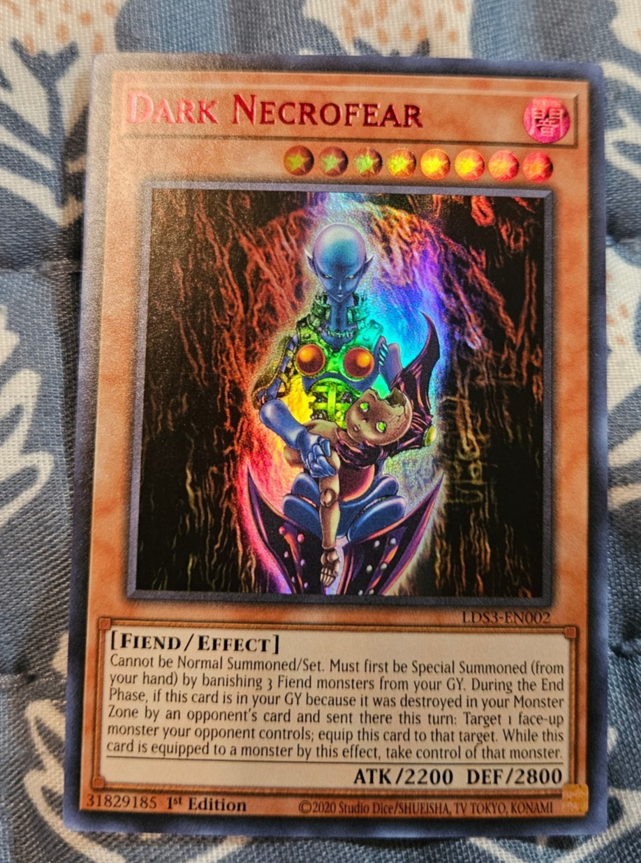 Dark NecroFear RED TEXT Ultra Rare LDS3-EN002 Yugioh