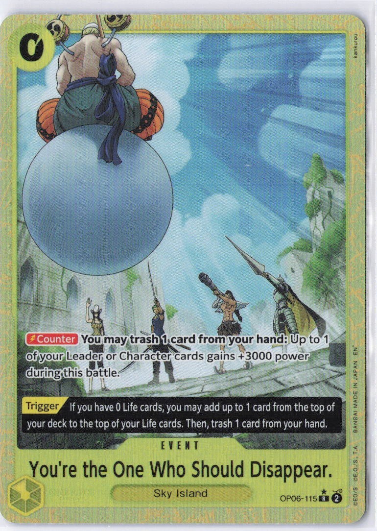 You’re the One Who Should Disappear (Alternate Art) OP06-115 Premium Booster…