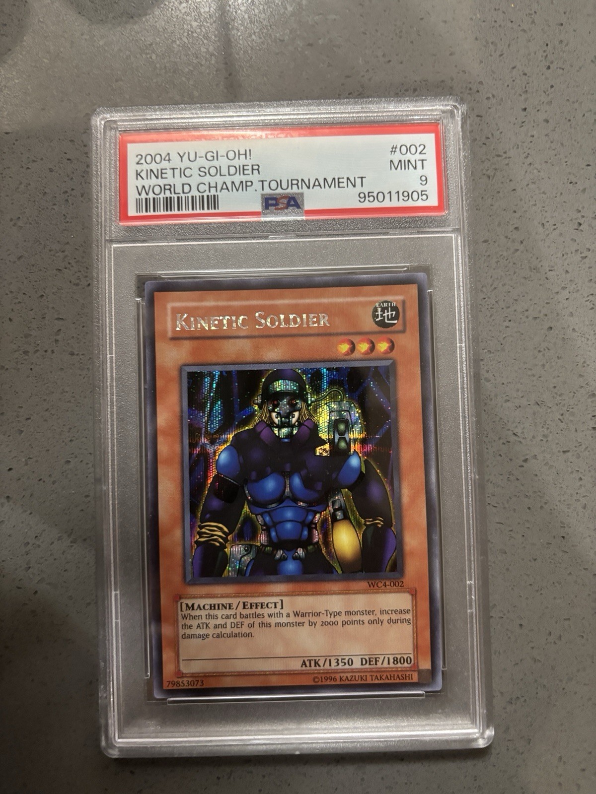 yugioh world championship 2004 Kinetic Soldier PSA 9