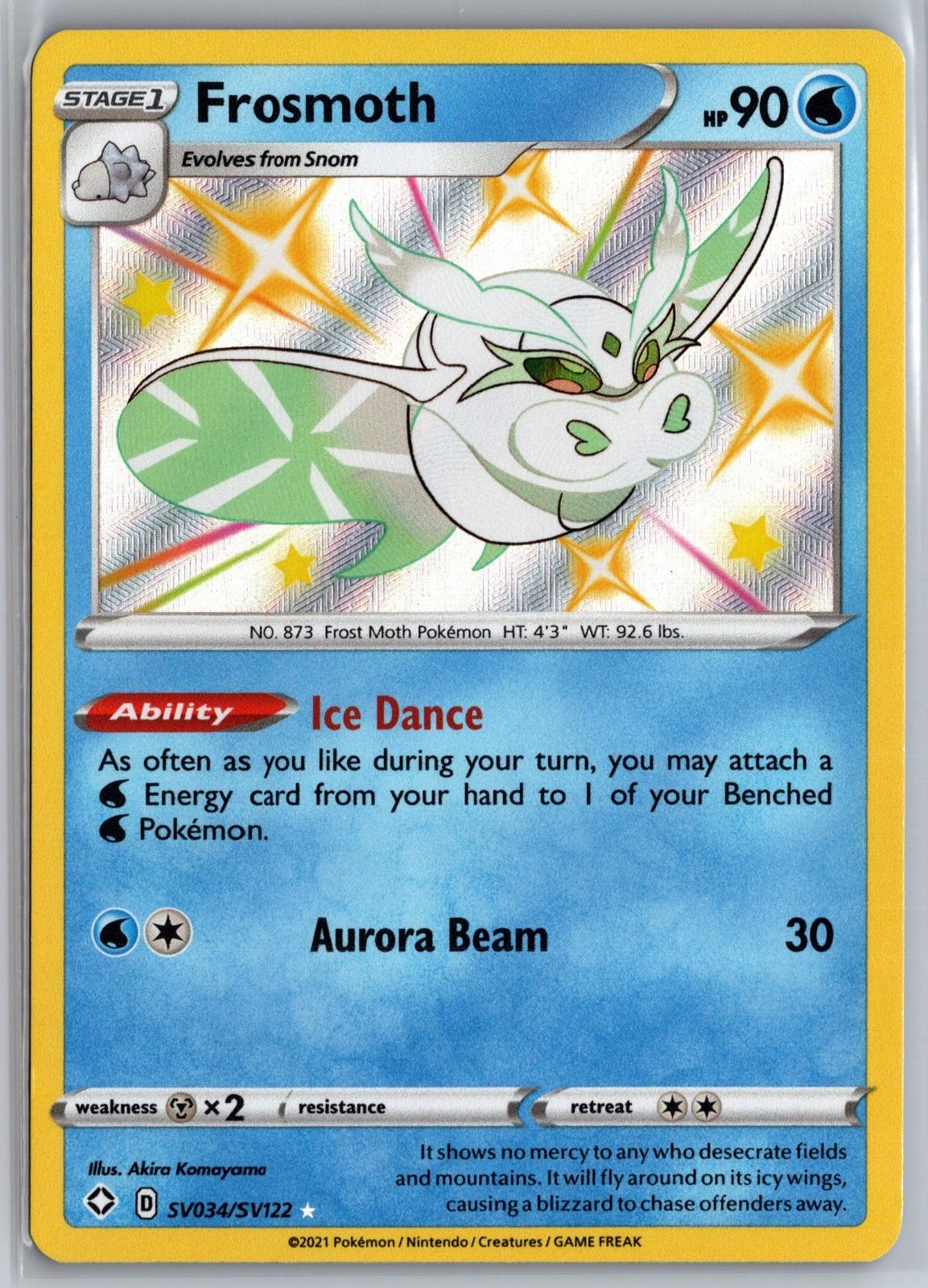 FROSMOTH SV034/SV122 Shiny Rare Shining Fates Shiny Vault Pokemon HOLO Near Mint