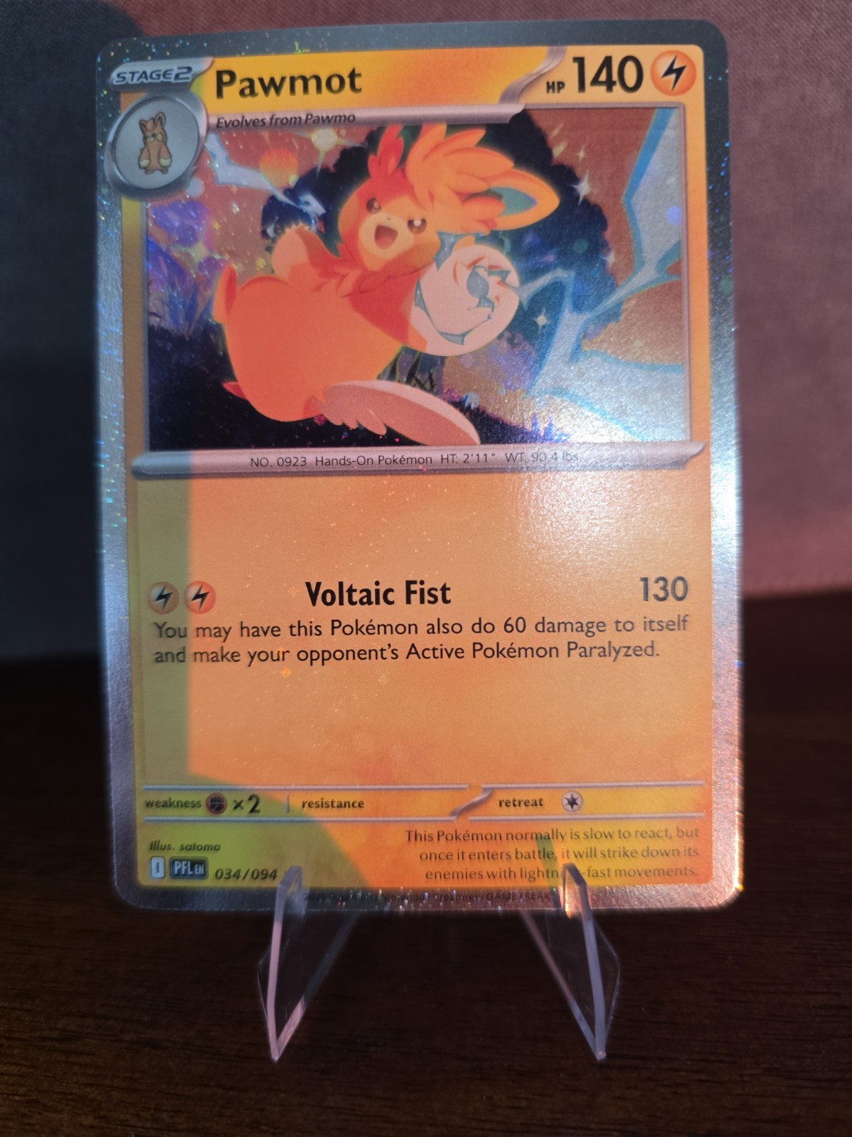 Pokémon Pawmot – (Cosmos Holo) 034/094 Exclusives Holo