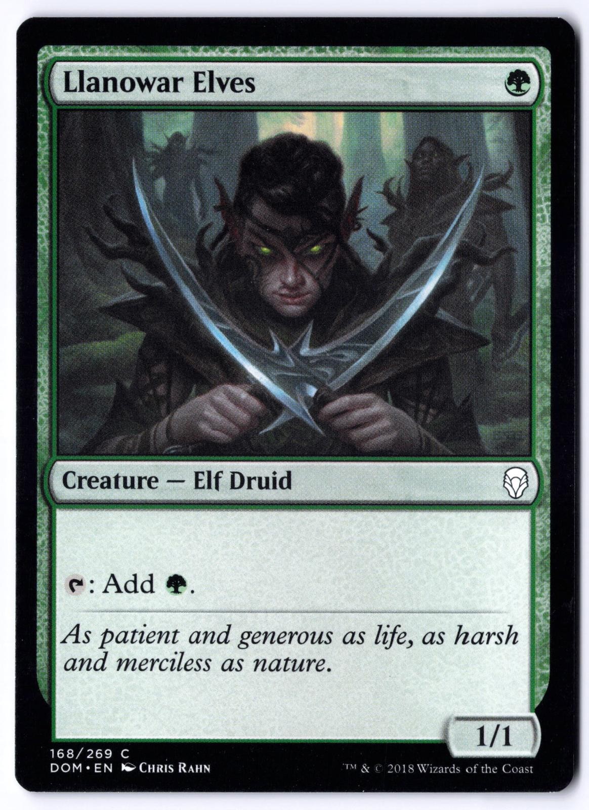 Llanowar Elves DOM 168 Magic: The Gathering C NM