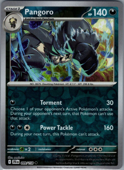 Pangoro – 099/159 – Reverse Holo – Journey Together – NM/M