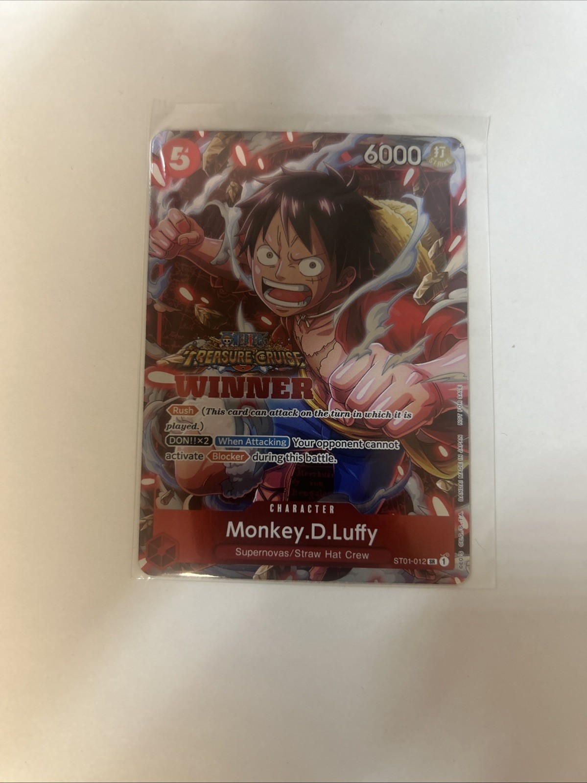 MONKEY D. LUFFY TREASURE CRUISE WINNER PACK VOL.5 FOIL PROMO 2023 NEAR MINT READ