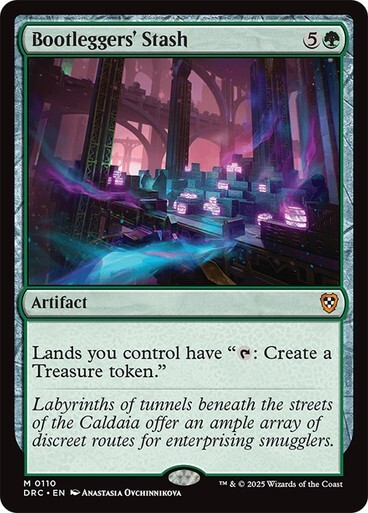 Bootleggers’ Stash NM Mythic MTG Commander: Aetherdrift [DRC] Artifact Regular