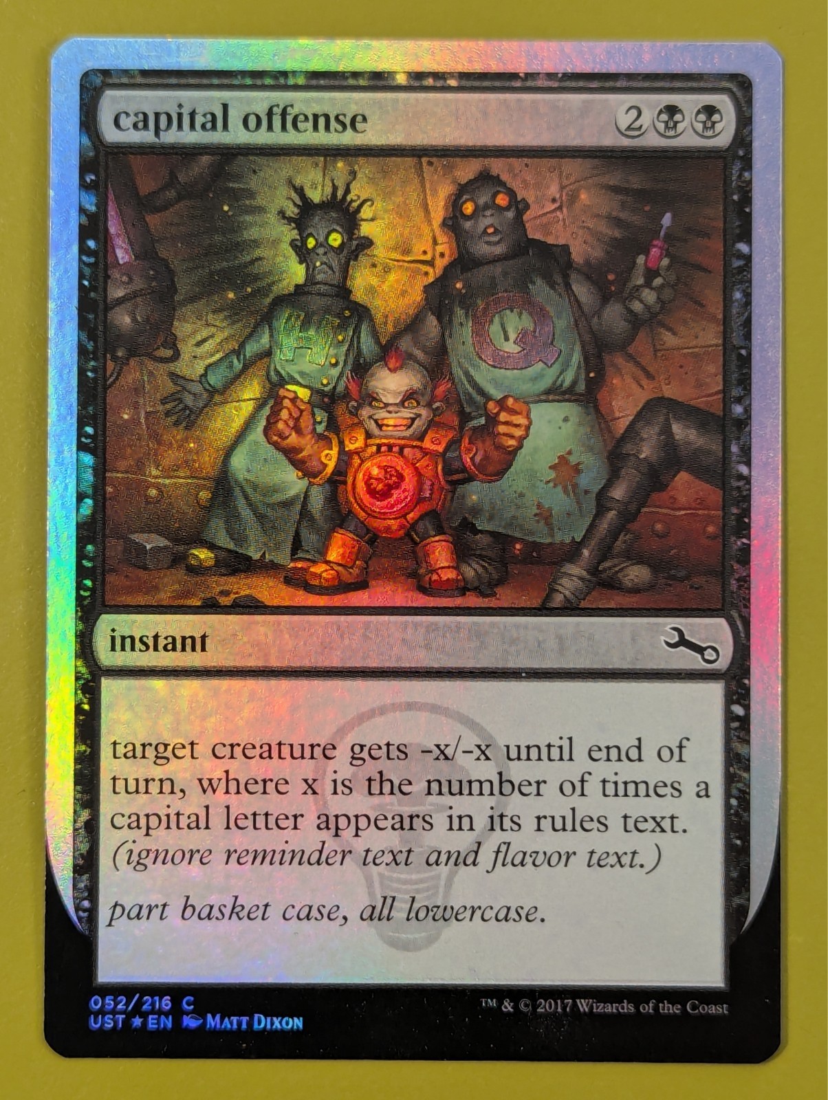 FOIL capital offense x1 Unstable 1x Magic the Gathering MTG