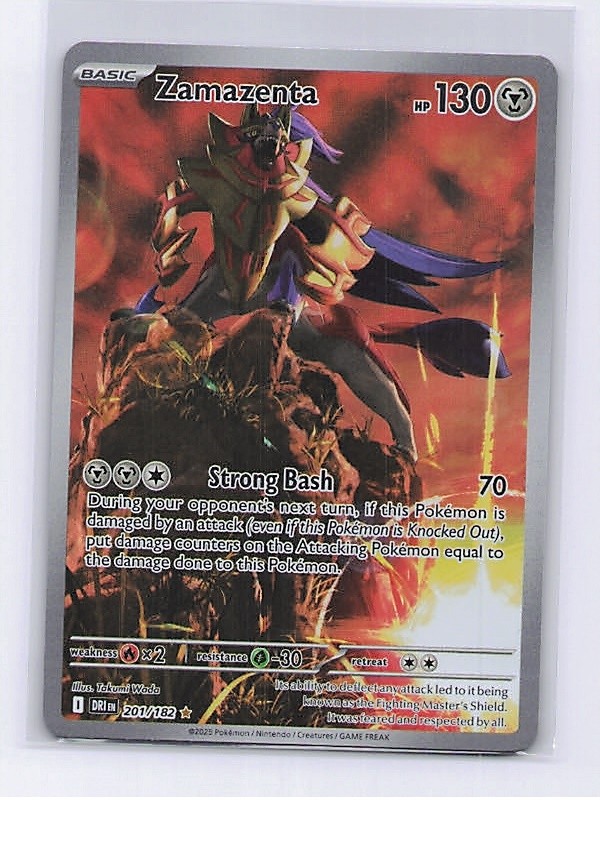 Zamazenta 201/182 Illustration Rare Destined Rivals Pokemon Lightly Played