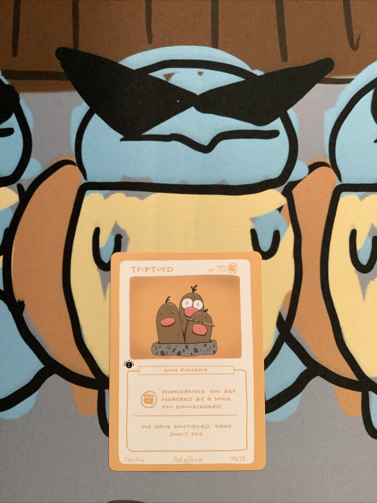 1st Edition Pokederp Set 2 Tripturd Fan Art Custom Derpy Card