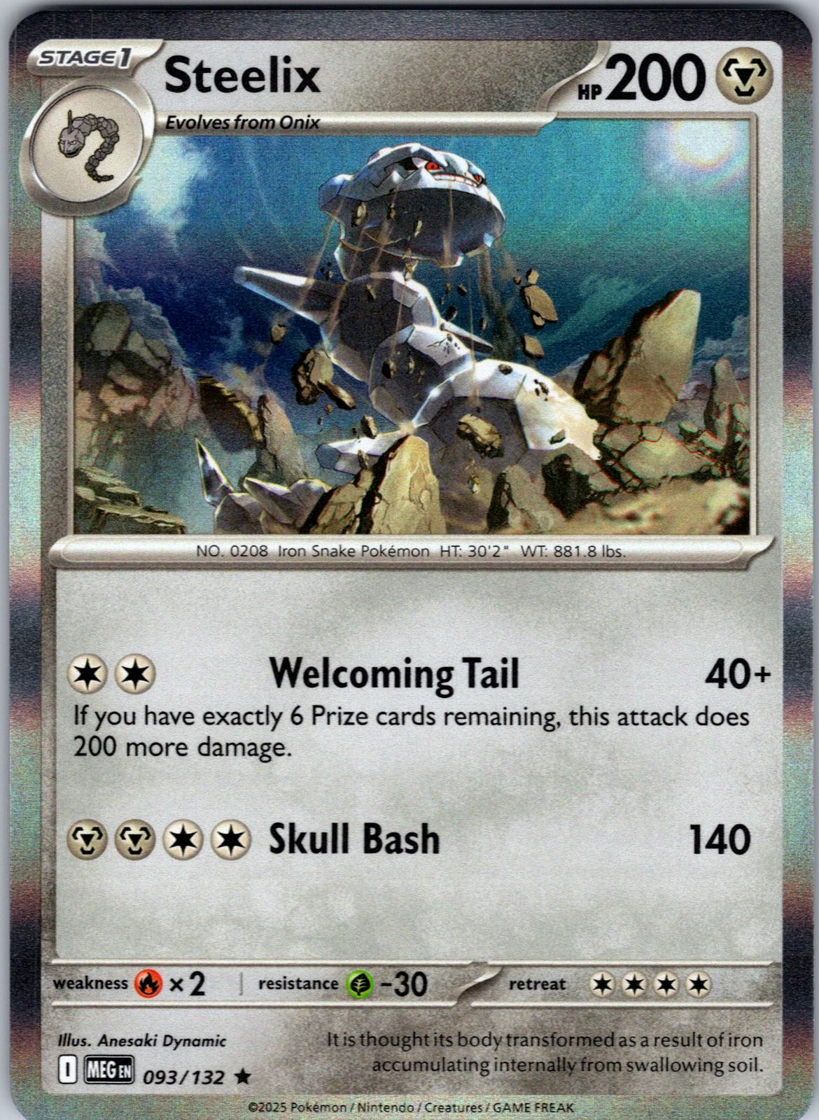 Steelix (Cosmos Holo) 093/132 Rare Miscellaneous Cards & Products Pokemon NM