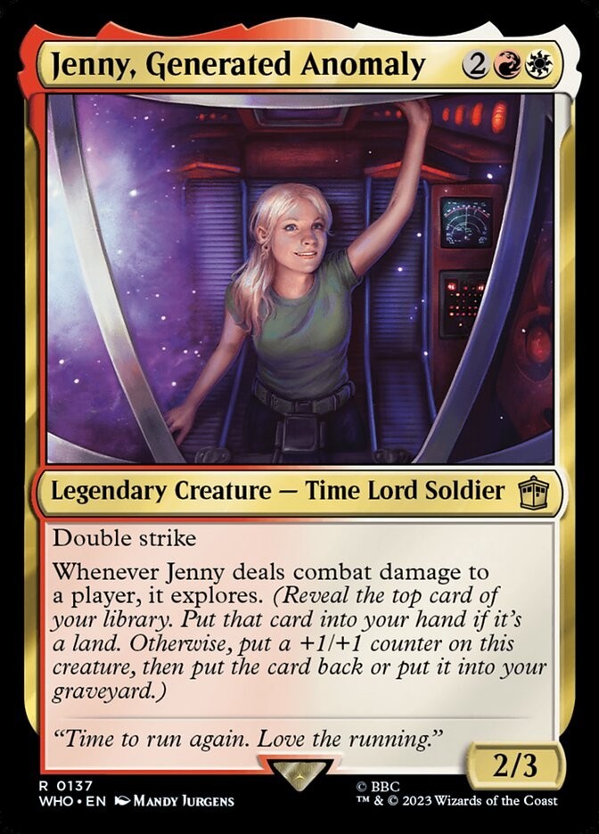 Jenny, Generated Anomaly 0137 Non Foil Rare Doctor Who Commander MTG Near Mint