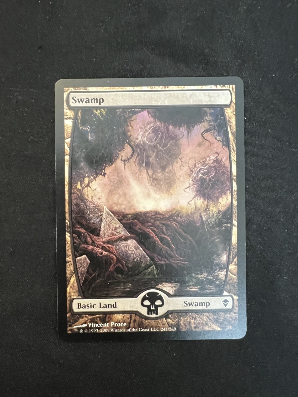 MTG Swamp ZEN 241 MP Basic Land Vincent Proce Zendikar