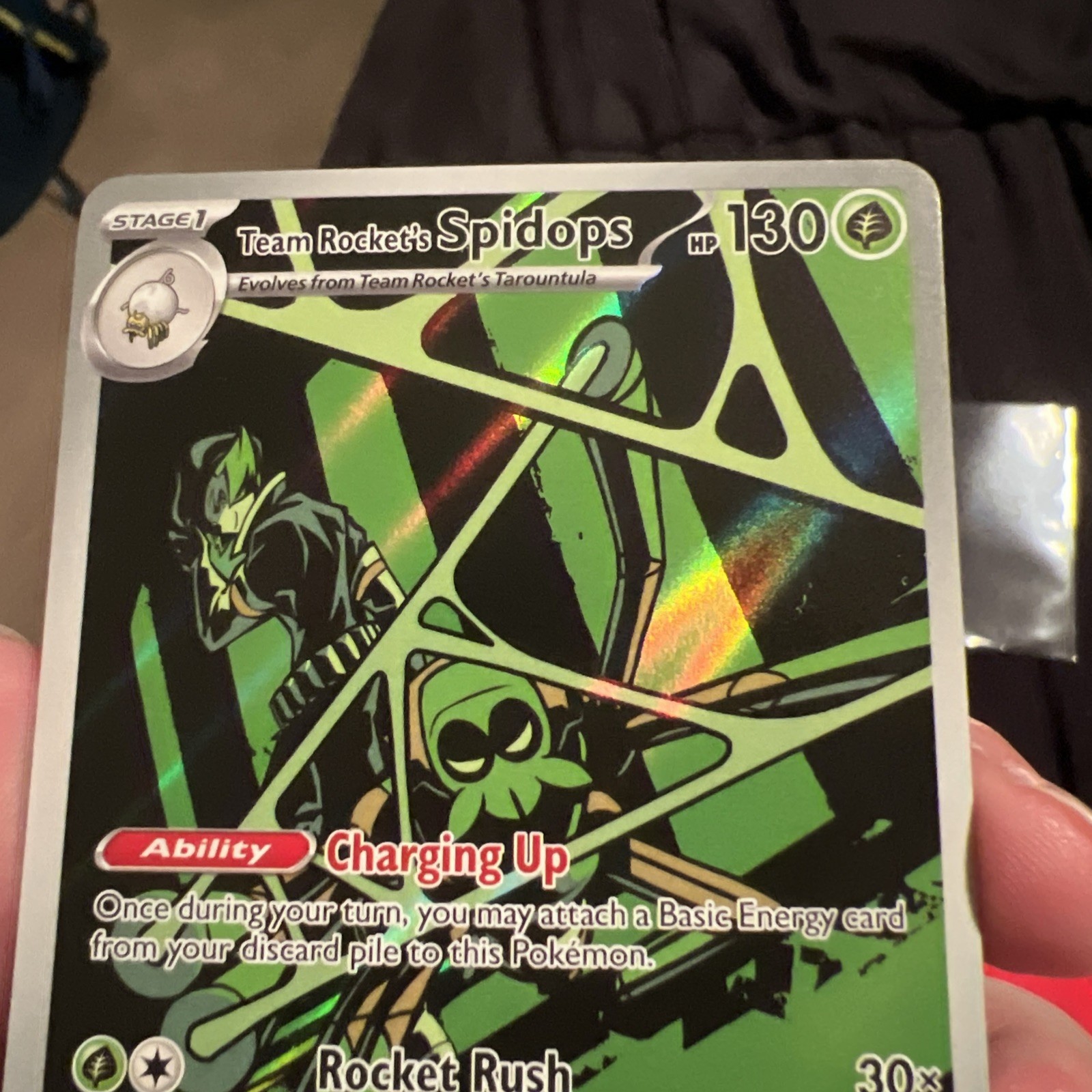 Team Rocket’s Spidops Illustration Rare 187/182 NM/M SV10: Destined Rivals