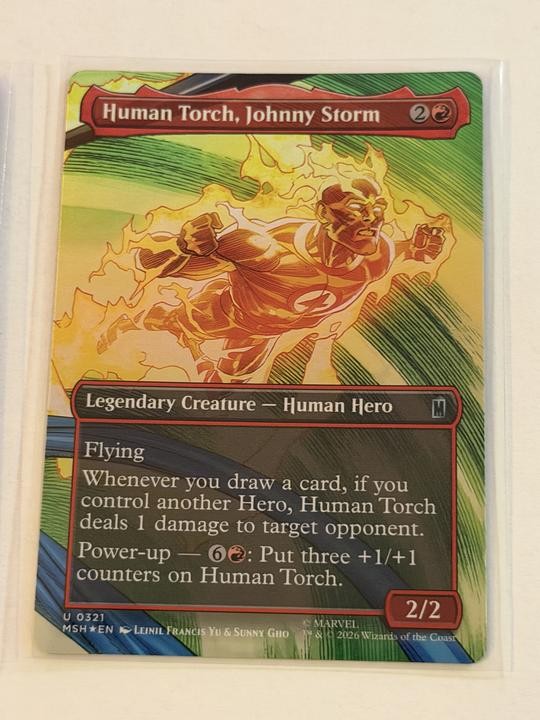 Human Torch, Johnny Storm Borderless Marvel Super Heroes Foil 321