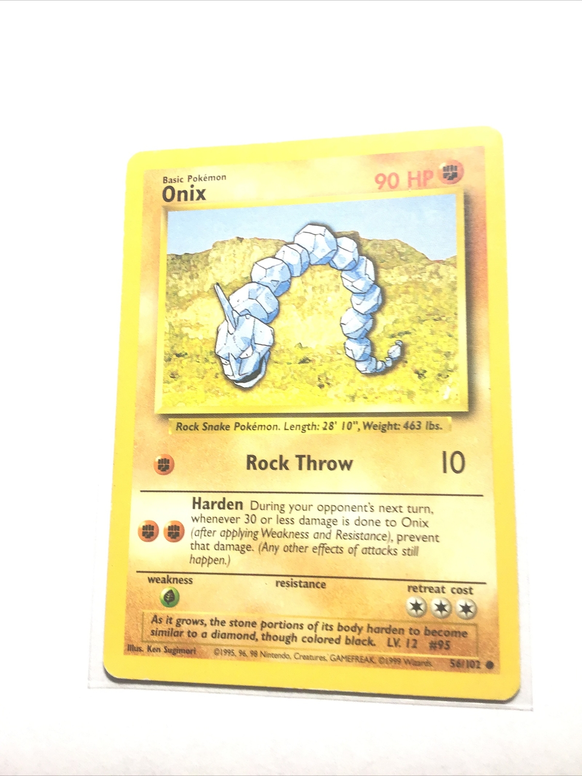 ONIX – 56/102 – Base Set – Pokemon Card – HP