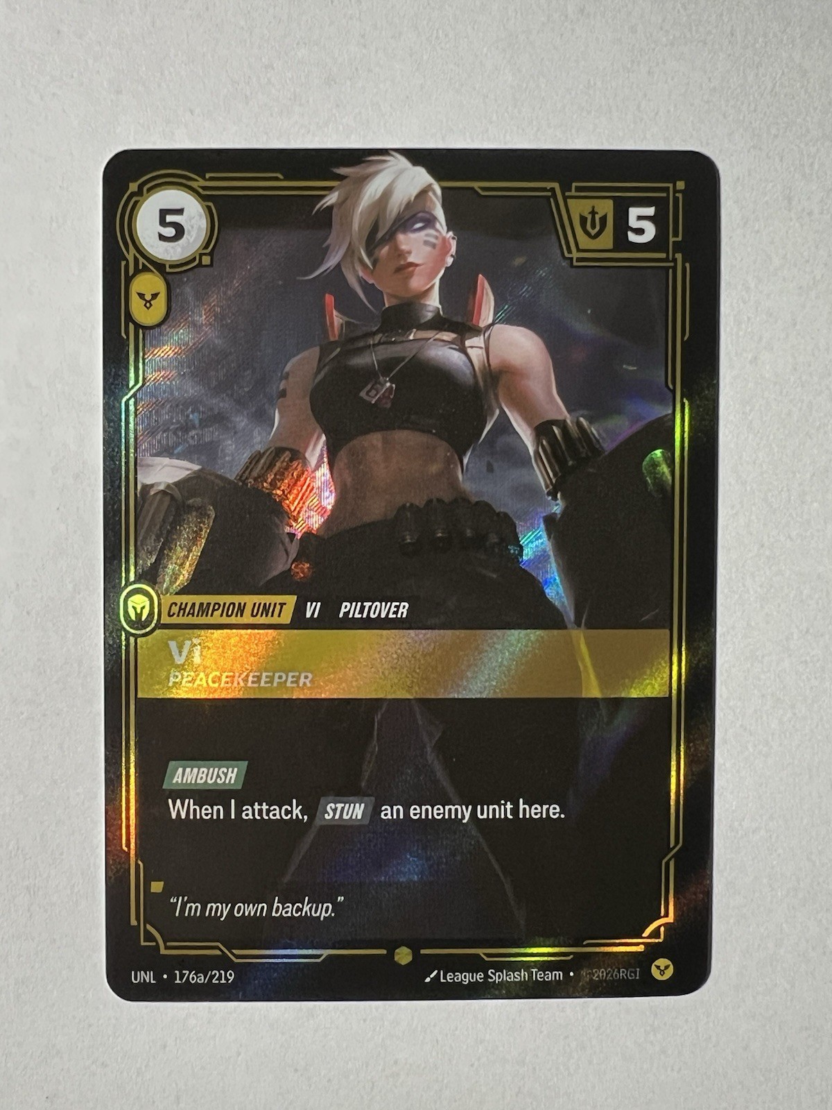 Vi Peacekeeper 176A/219 Alternate Art Showcase Unleashed Riftbound Foil NM