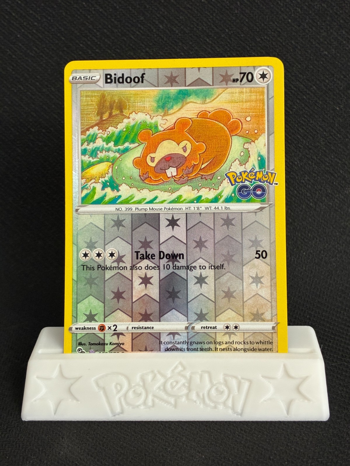Bidoof (Peelable Ditto) 059/078 Pokemon GO Reverse Holo (NM)
