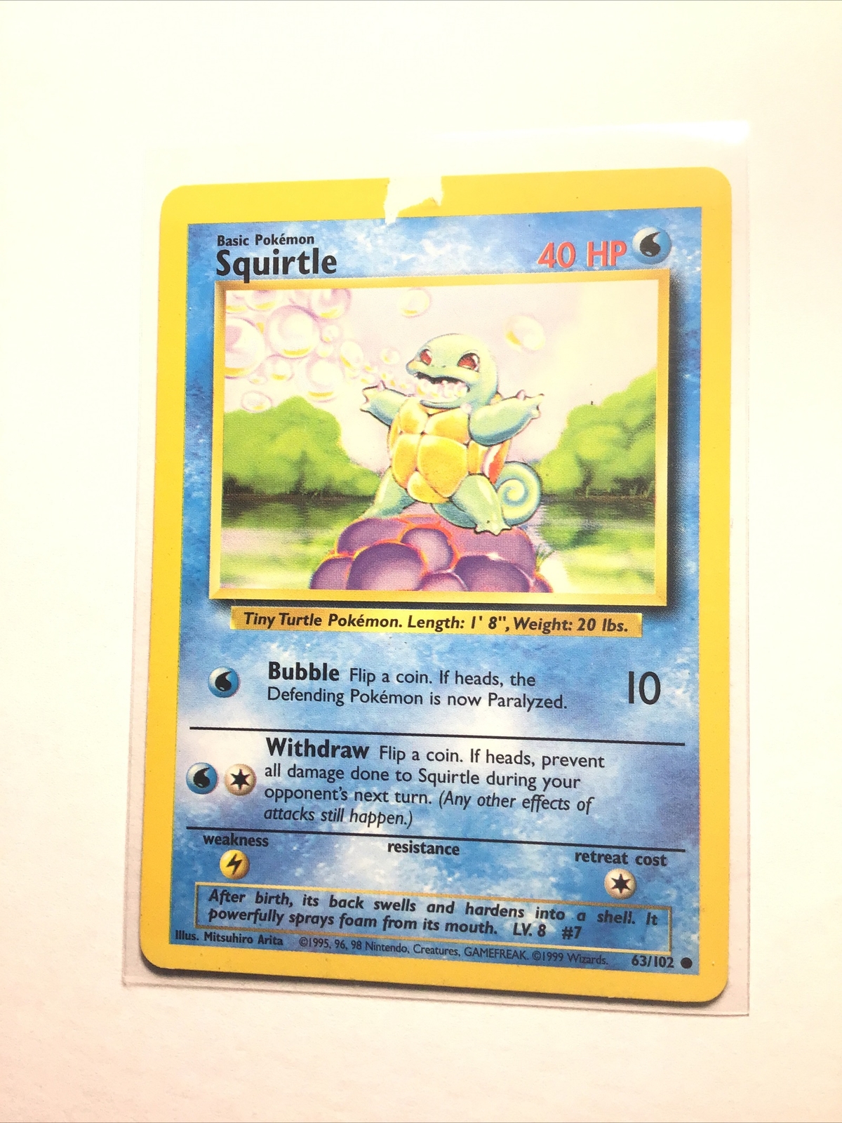 SQUIRTLE – 63/102 – Base Set – Pokemon Card – DMG