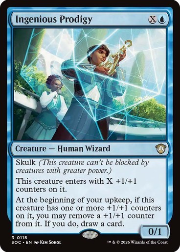 Ingenious Prodigy NM RARE MTG Commander: Secrets of Strixhaven SOC Skulk Regular