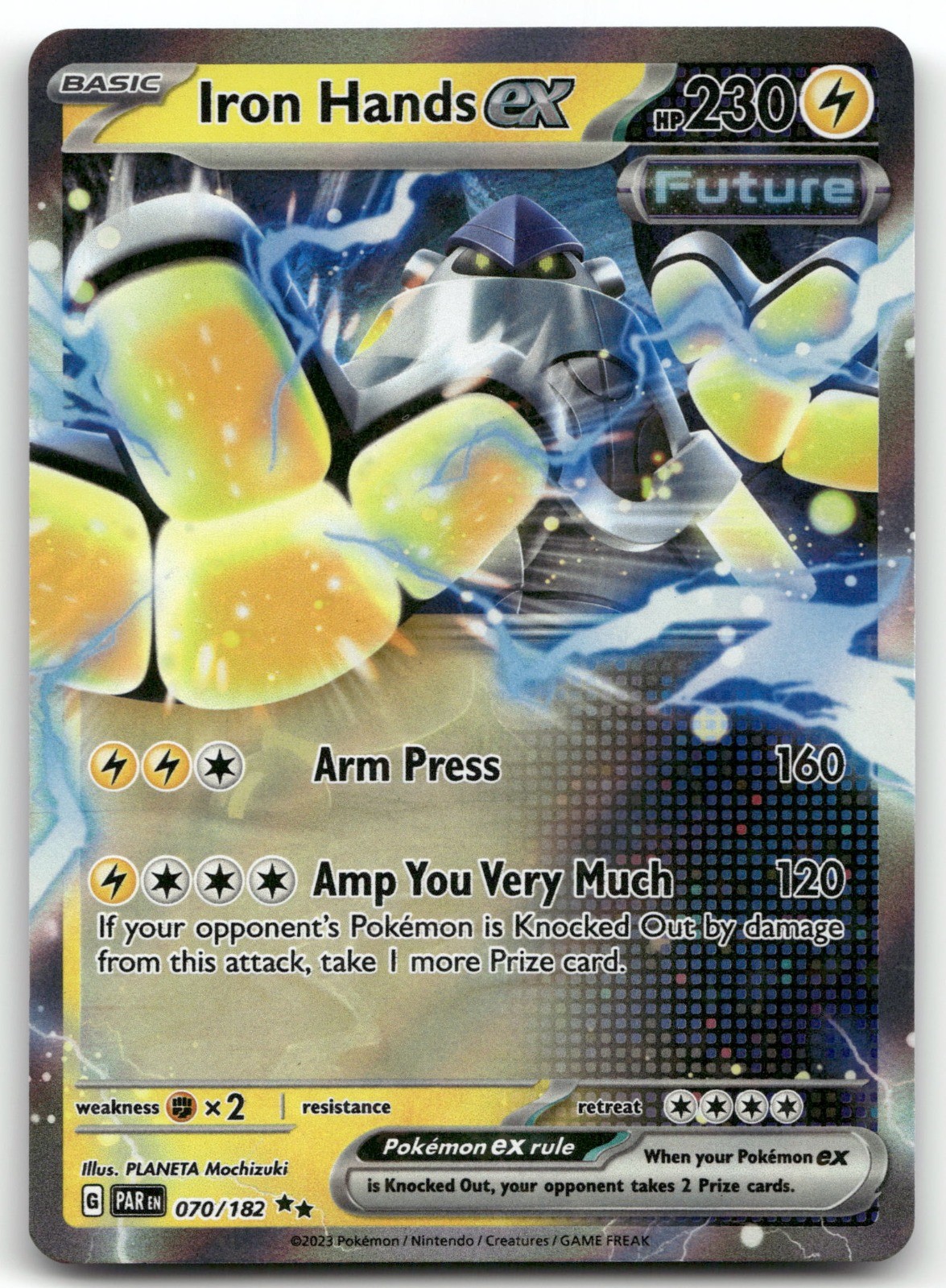 Iron Hands ex – Holo Double Rare 070/182 SV04: Paradox Rift NM