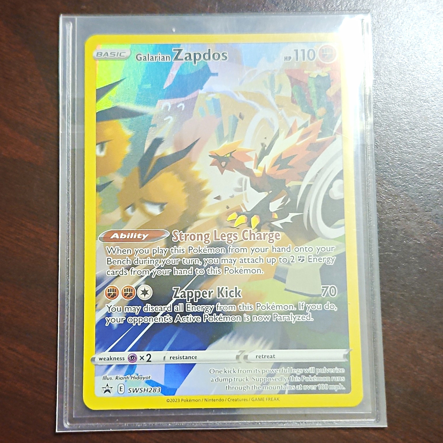 Pokemon Galarian Zapdos SWSH283 Sword & Shield Promo Holo Promo 110HP EN 2023