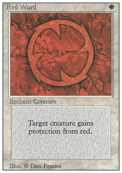 Magic the Gathering MTG Red Ward (33) Revised Edition LP