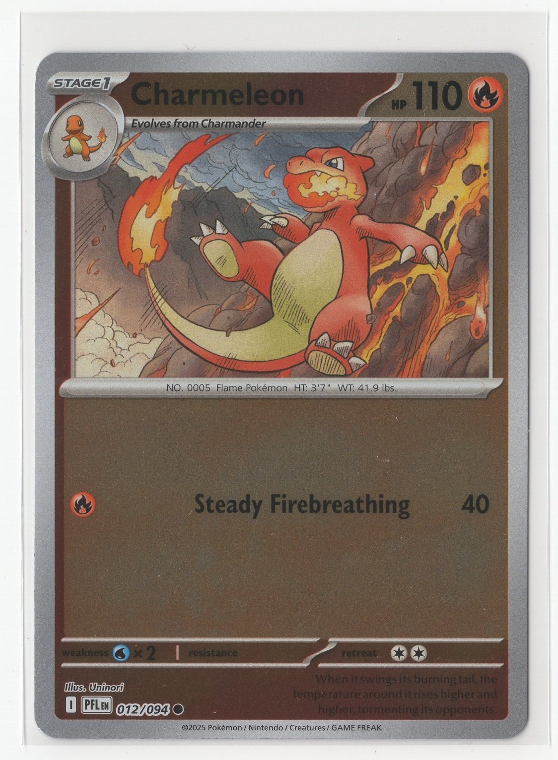Pokemon Phantasmal Flames 012/094 Charmeleon Reverse Holo