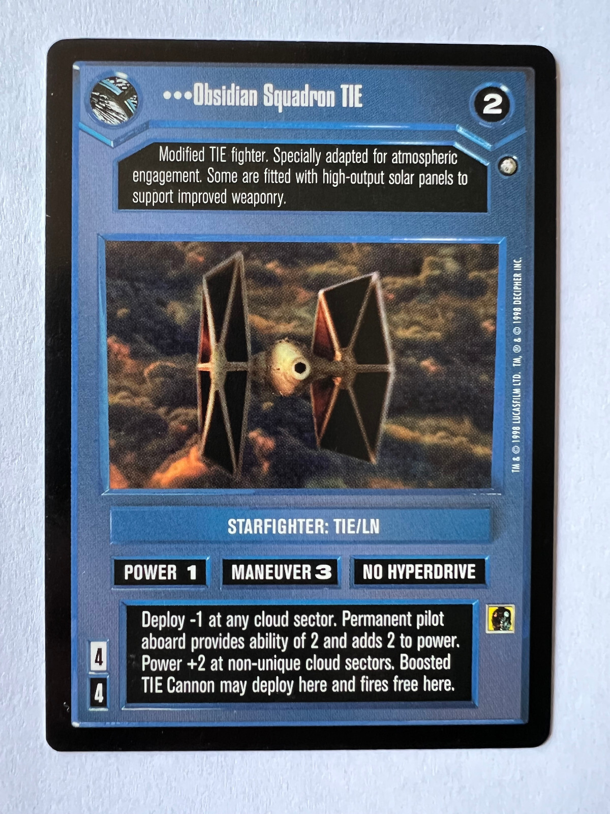 Star Wars CCG Obsidian Squadron TIE OTSD Premium