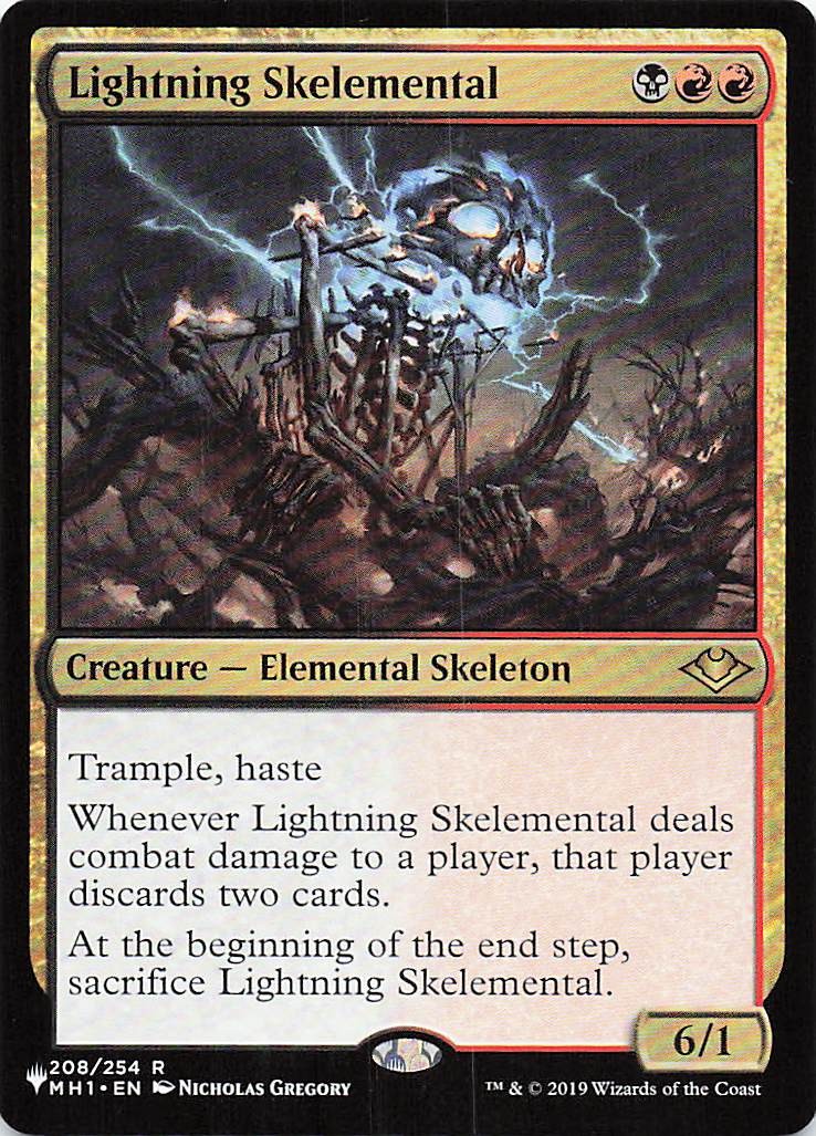 Lightning Skelemental R The List Reprints 208/254 NM