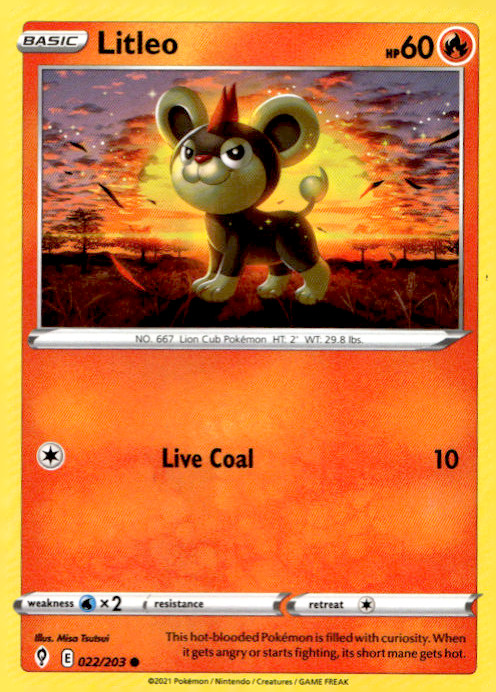 Litleo 022/203 Common Regular SWSH07: Evolving Skies NM