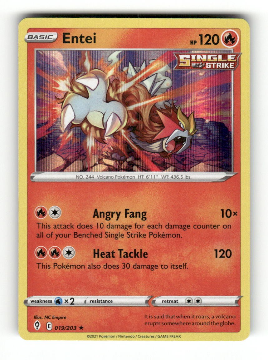 Entei 019/203 Holo Rare Evolving Skies Pokemon Lightly Played NC Empire