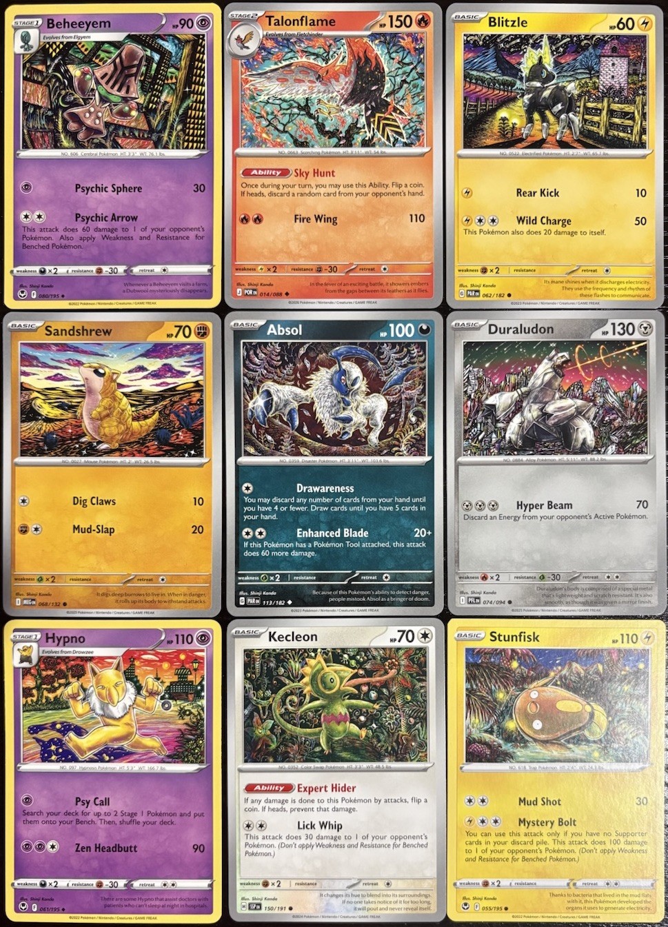 Pokemon TCG Card Collection From Illustrator Shinji Kanda English Cards NM