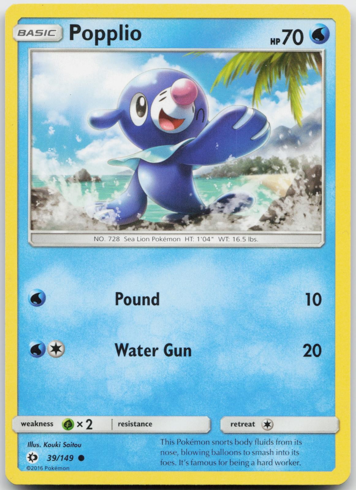Popplio 39/149 Pokemon SM Base Set – LP
