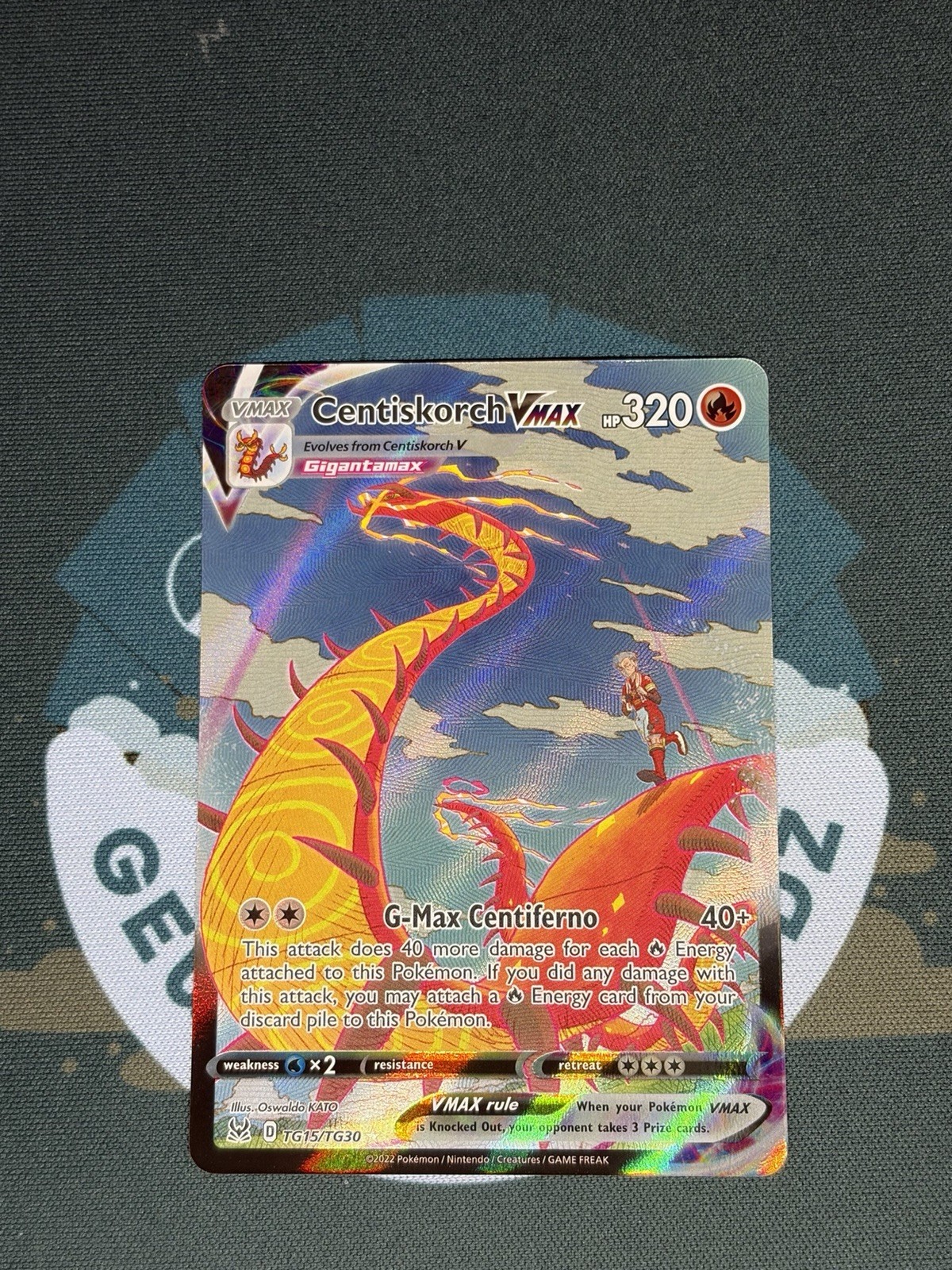 Pokemon TCG Centiskorch VMax TG15/TG30 Lost Origin Trainers Gallery NM